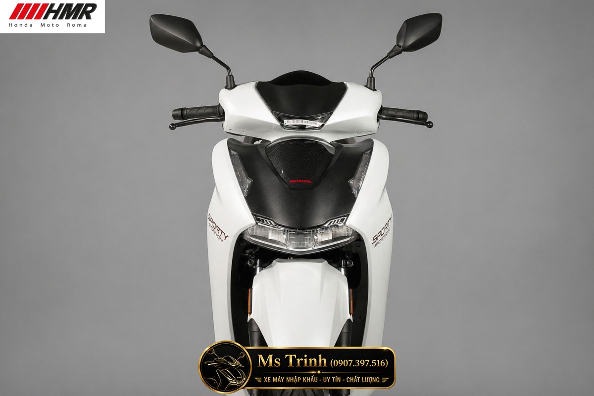 Honda SH350i nhập Ý 2026 tại Đồng Tháp - SH350i Sporty Trắng Nhám, Xám Bóng Đẳng Cấp Chuẩn Ý