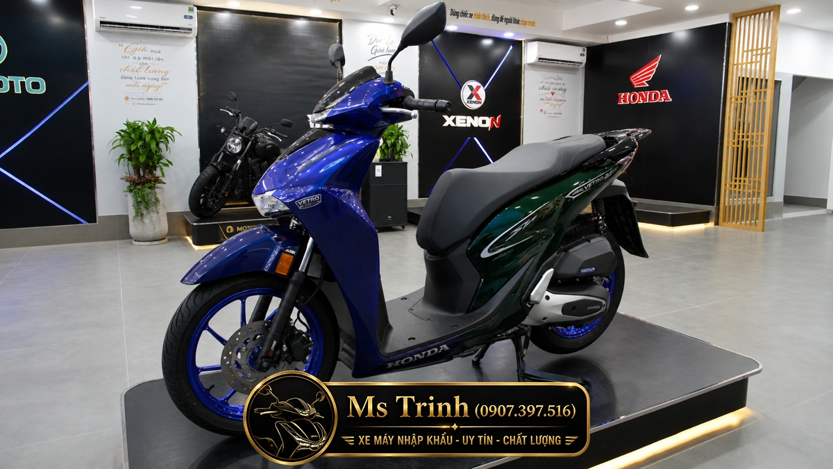 Honda SH150i Vetro Sapphire - Green tại Đồng Tháp: SH Ý 2 trong 1 giới hạn 200 xe