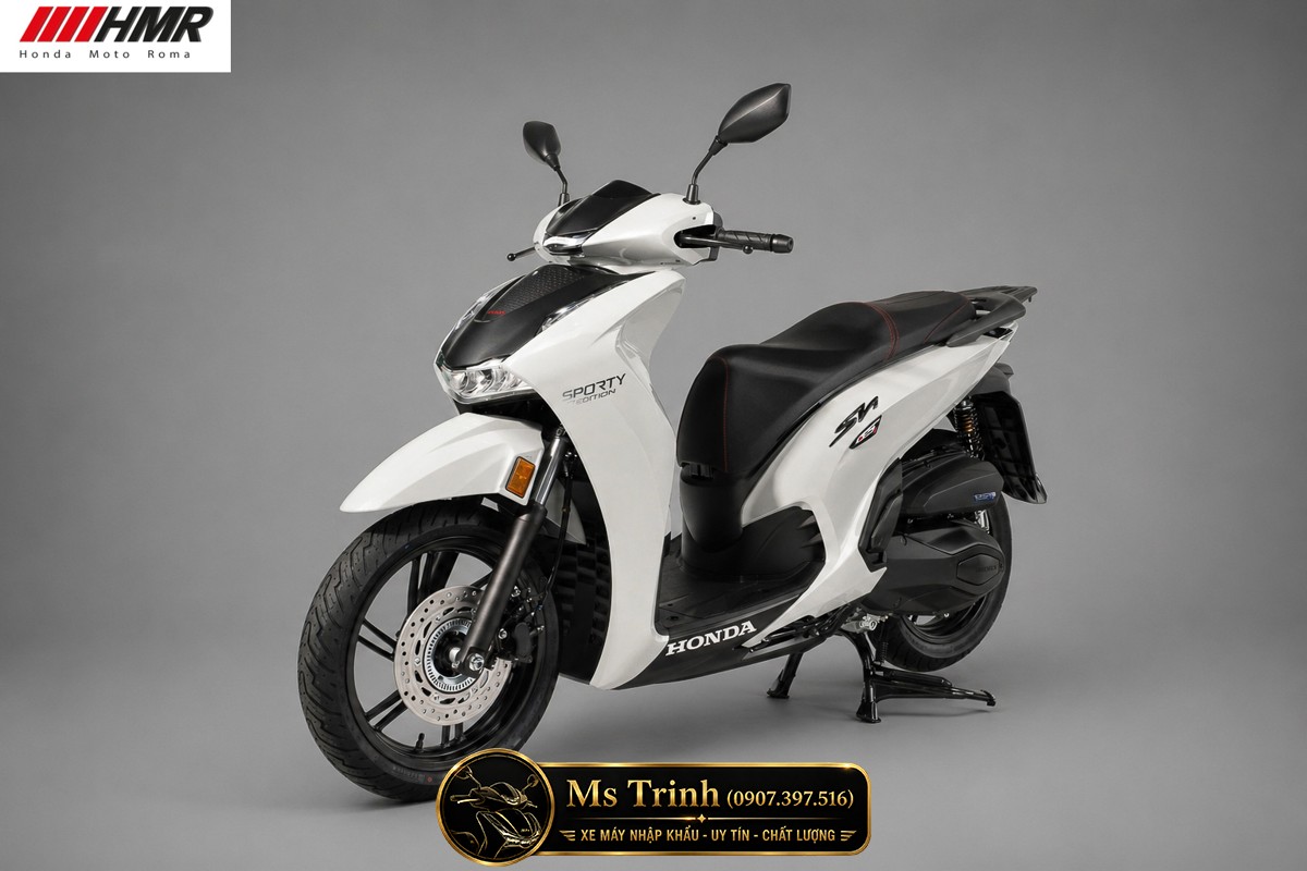 Honda SH350i nhập Ý 2026 tại Đồng Tháp - SH350i Sporty Trắng Nhám, Xám Bóng Đẳng Cấp Chuẩn Ý