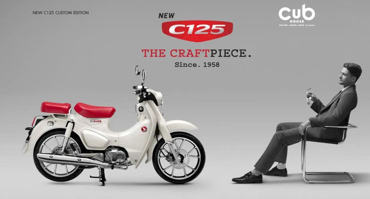 Honda Super Cub 125 Custom Edition Thái Lan 2025 màu trắng tại Đồng Tháp
