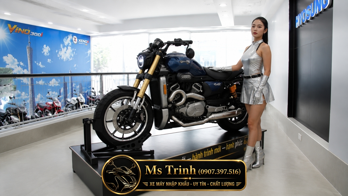 Hyosung GV350X tại Đồng Tháp - Cruiser 350cc Phong Cách Mỹ Cơ Bắp, Cá Tính