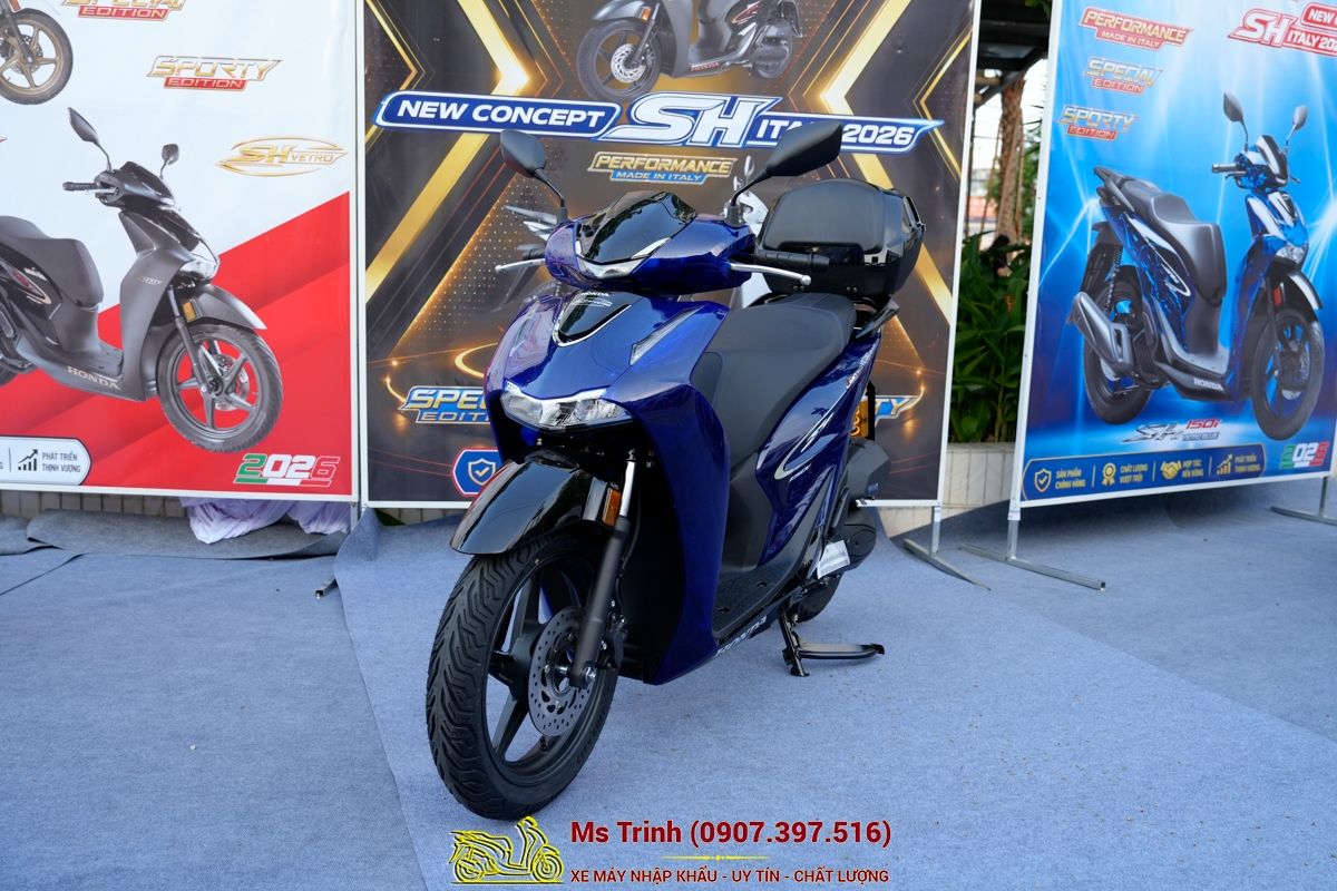 Honda SH150 Vetro Blue 2026 Limited Edition - Siêu phẩm SH Ý dàn áo xanh trong suốt cực hiếm tại Đồng Tháp