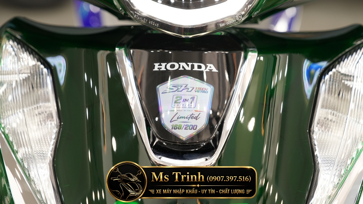 Số Limited 168 trên 200 của Honda SH150i Green Sapphire Tem số 168 trên tổng 200 chiếc SH150i Vetro Green Sapphire giới hạn
