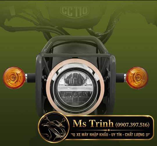 Đèn pha LED tròn Honda Cross Cub CC110 2026 cùng cặp xi nhan phong cách retro
