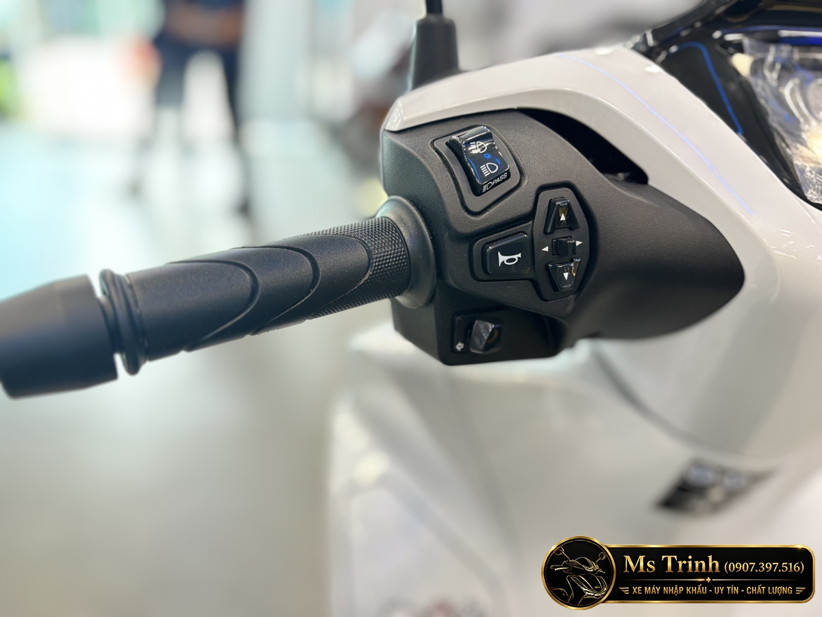 Tay ga và cụm công tắc Idling Stop bên trái trên Honda SH150i Ý custom Malossi Tay ga và cụm công tắc Idling Stop bên trái trên Honda SH150i Ý custom Malossi