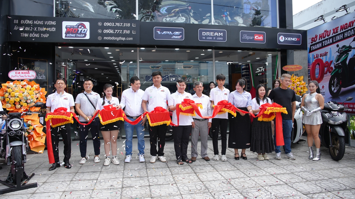Moto Đồng Tháp chính thức khánh thành showroom xe máy cao cấp ngày 28/7/2026